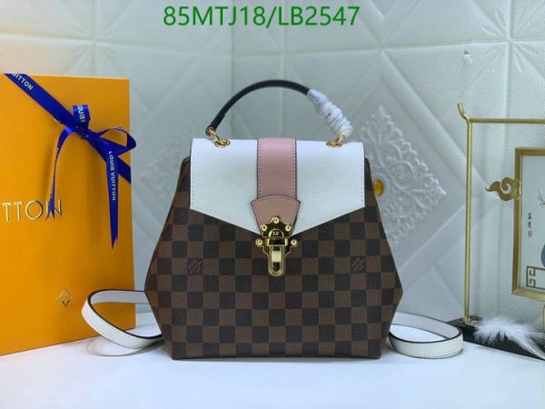 Louis Vuitton AAA+ Replica Damier Ebene Clapton Backpack LB25478937853