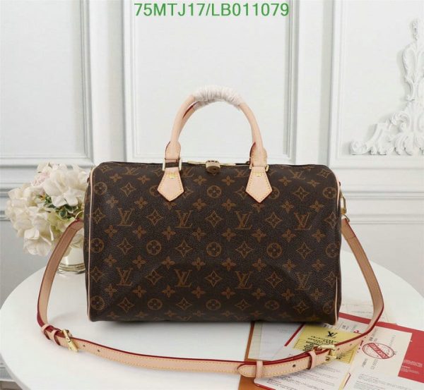 Louis Vuitton AAA+ Replica Damier Ebene Speedy Bandouliere LB01107975961