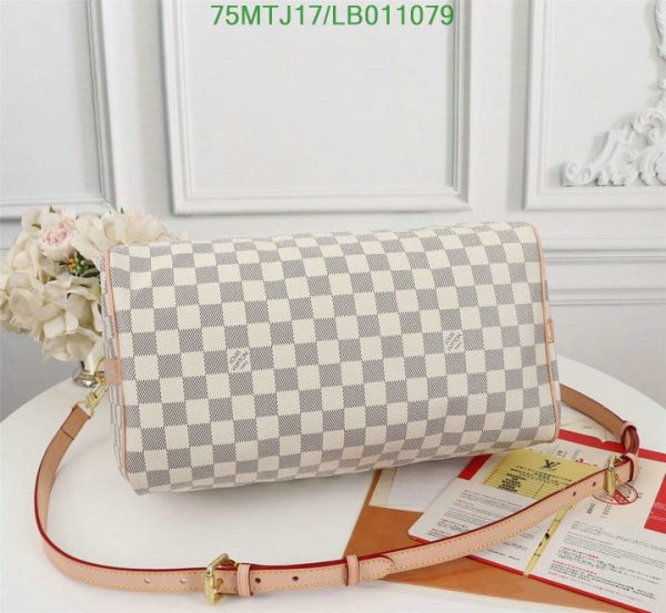 Louis Vuitton AAA+ Replica Damier Ebene Speedy Bandouliere LB01107975961