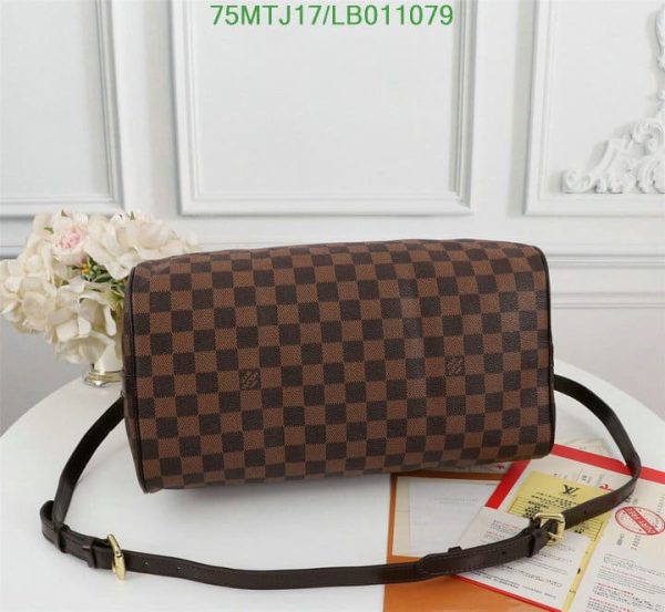 Louis Vuitton AAA+ Replica Damier Ebene Speedy Bandouliere LB01107975961