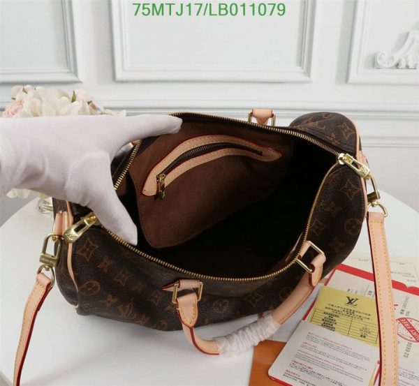 Louis Vuitton AAA+ Replica Damier Ebene Speedy Bandouliere LB01107975961