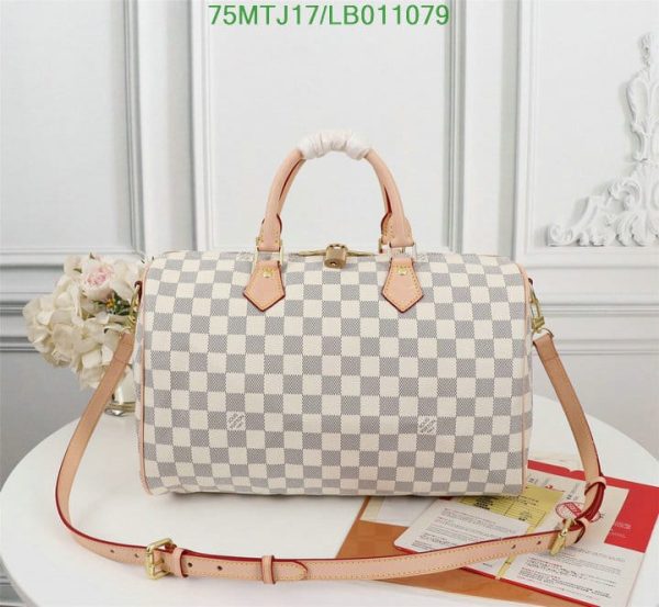 Louis Vuitton AAA+ Replica Damier Ebene Speedy Bandouliere LB01107975961