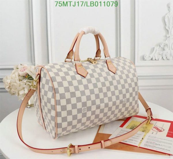 Louis Vuitton AAA+ Replica Damier Ebene Speedy Bandouliere LB01107975961