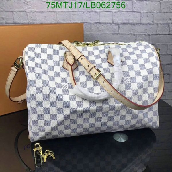 Louis Vuitton AAA+ Replica Damier Ebene Speedy Banduoulier Bag LB06275663782