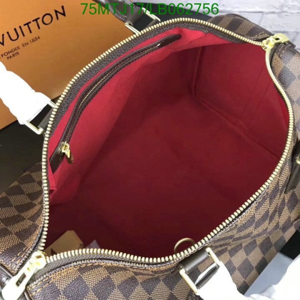 Louis Vuitton AAA+ Replica Damier Ebene Speedy Banduoulier Bag LB06275663782