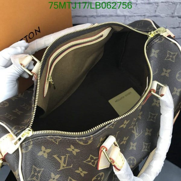 Louis Vuitton AAA+ Replica Damier Ebene Speedy Banduoulier Bag LB06275663782