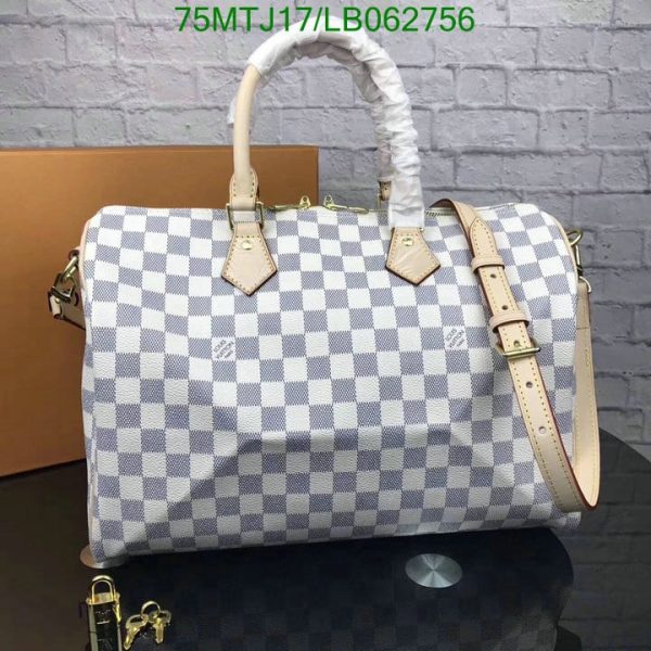 Louis Vuitton AAA+ Replica Damier Ebene Speedy Banduoulier Bag LB06275663782