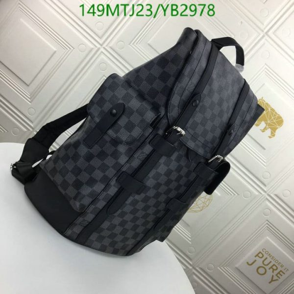 Louis Vuitton AAA+ Replica Damier Graphite Christopher Backpack YB29788963547