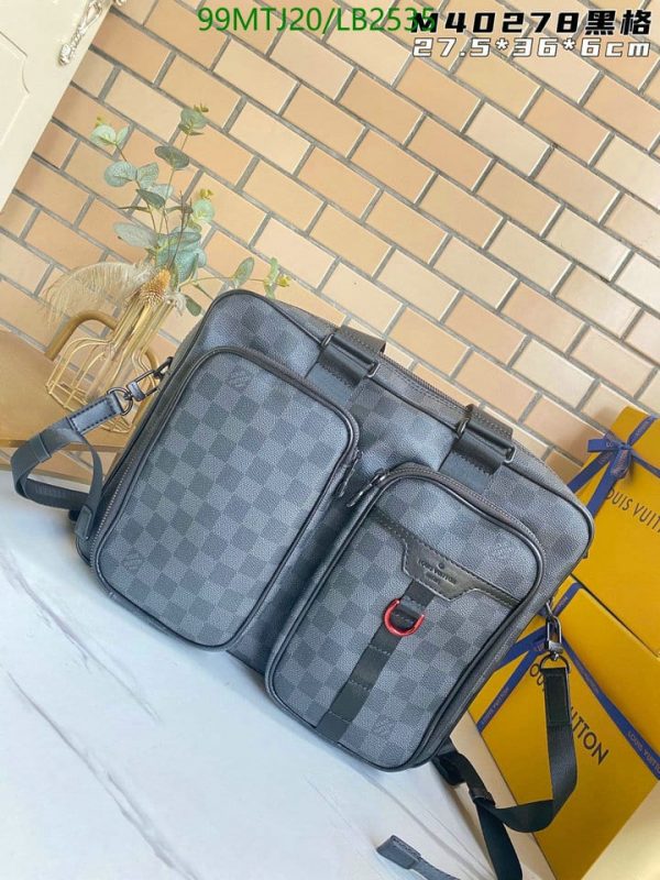 Louis Vuitton AAA+ Replica Damier Graphite Leather Utility Briefcas LB25358631497