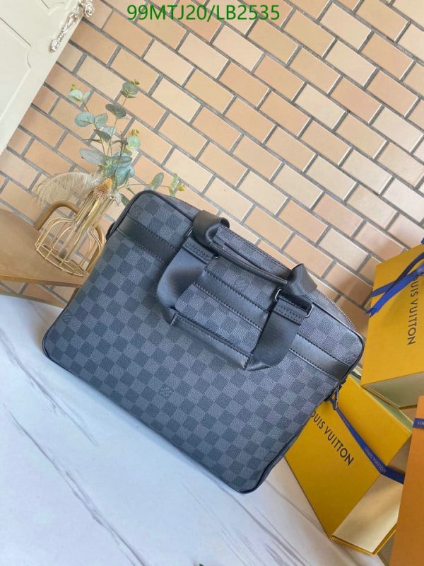 Louis Vuitton AAA+ Replica Damier Graphite Leather Utility Briefcas LB25358631497