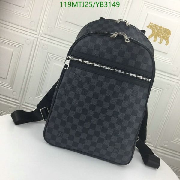 Louis Vuitton AAA+ Replica Damier Graphite Michael Backpack YB31498963584