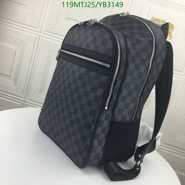 Louis Vuitton AAA+ Replica Damier Graphite Michael Backpack YB31498963584