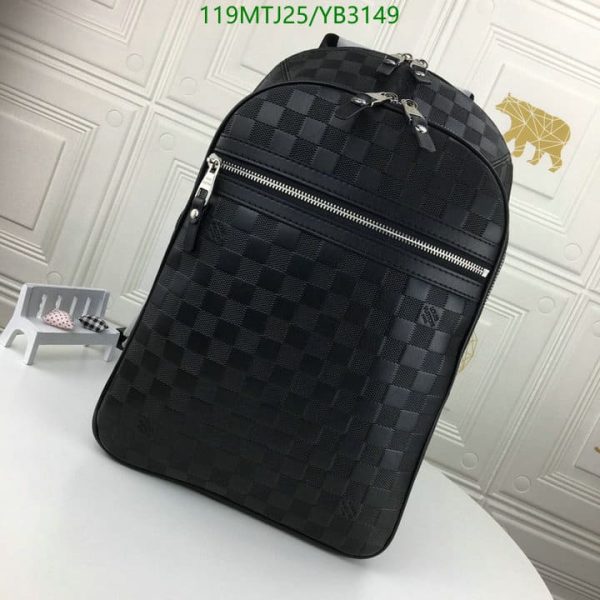 Louis Vuitton AAA+ Replica Damier Graphite Michael Backpack YB31498963584