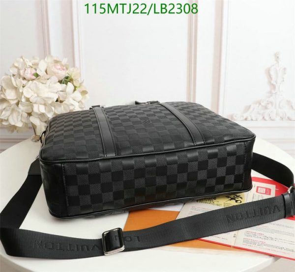 Louis Vuitton AAA+ Replica Damier Graphite Tadao PM Tote Bag LB23085963247