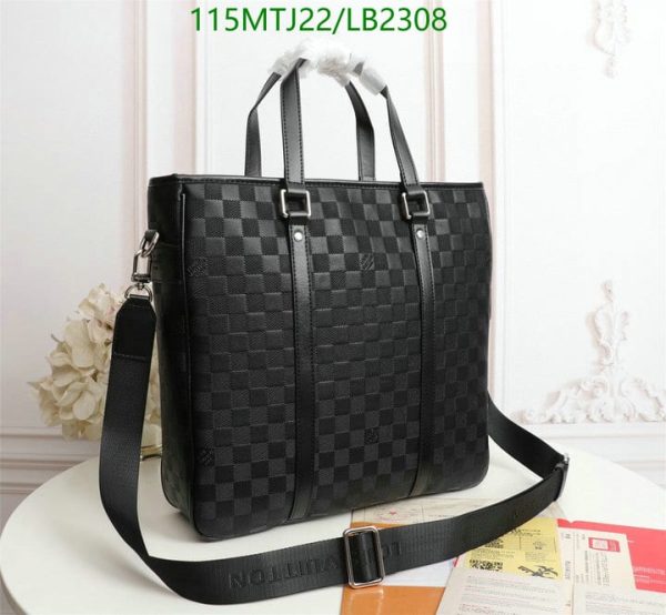 Louis Vuitton AAA+ Replica Damier Graphite Tadao PM Tote Bag LB23085963247