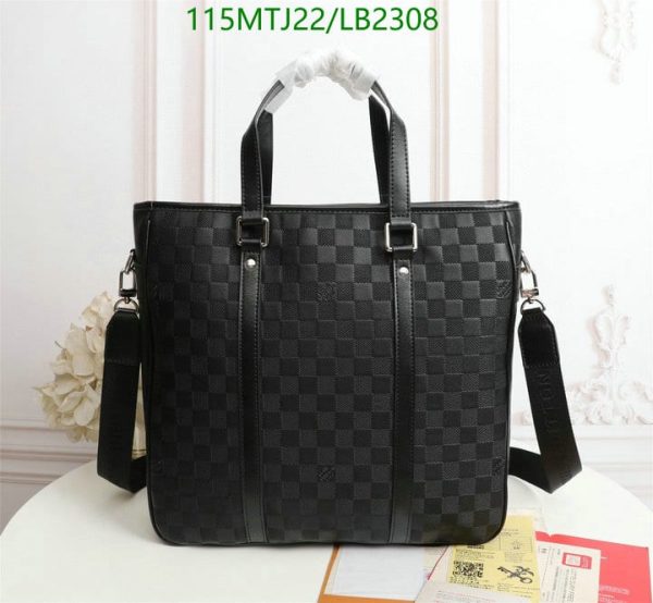 Louis Vuitton AAA+ Replica Damier Graphite Tadao PM Tote Bag LB23085963247