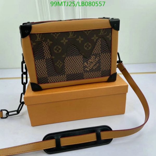 Louis Vuitton AAA+ Replica Damier SoftTrunk Wave Motif Orange Leather LB08055756278