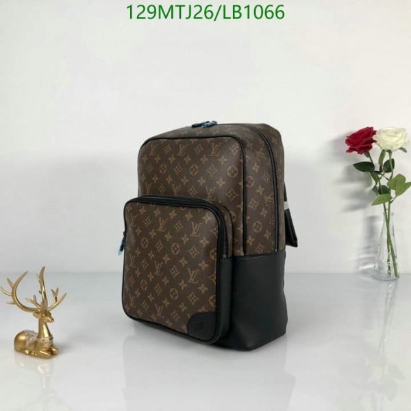 Louis Vuitton AAA+ Replica Dean Macassar Canvas Backpack LB10664376590