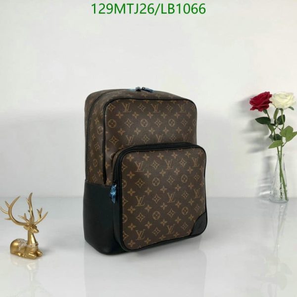 Louis Vuitton AAA+ Replica Dean Macassar Canvas Backpack LB10664376590