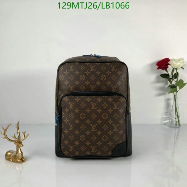 Louis Vuitton AAA+ Replica Dean Macassar Canvas Backpack LB10664376590