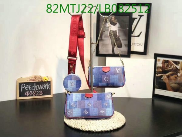 Louis Vuitton AAA+ Replica Denim Multi Pochette Bag LB08251262498