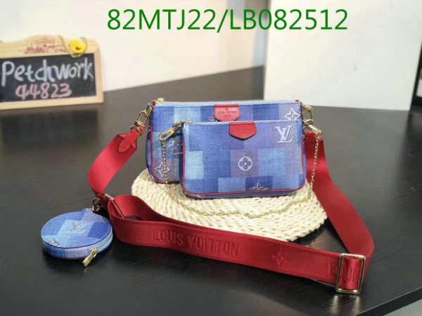 Louis Vuitton AAA+ Replica Denim Multi Pochette Bag LB08251262498