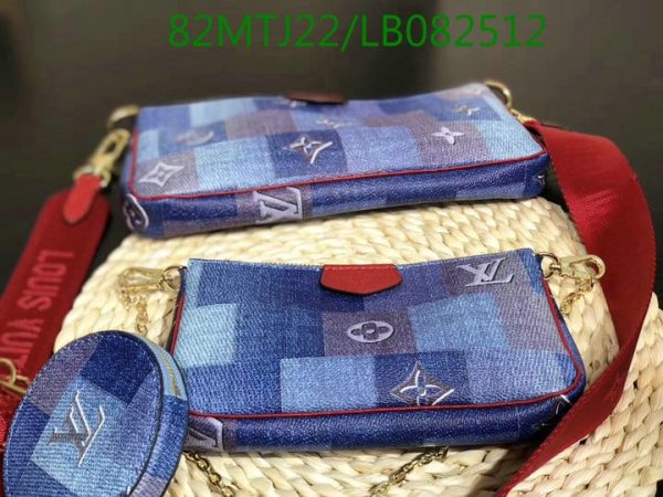 Louis Vuitton AAA+ Replica Denim Multi Pochette Bag LB08251262498