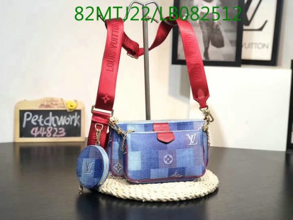 Louis Vuitton AAA+ Replica Denim Multi Pochette Bag LB08251262498