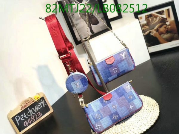 Louis Vuitton AAA+ Replica Denim Multi Pochette Bag LB08251262498