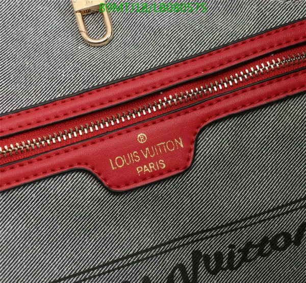 Louis Vuitton AAA+ Replica Denim Patchwork Neverfull Pochette Wristlet Bag  LB08057586345