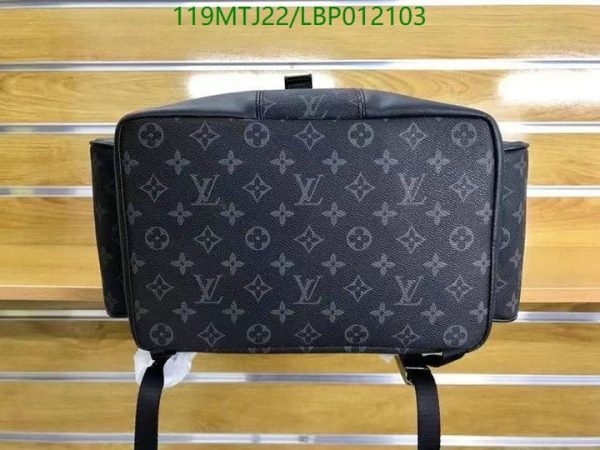 Louis Vuitton AAA+ Replica Discovery Taiga Black Eclipse Canvas Backpack LBP0121037654