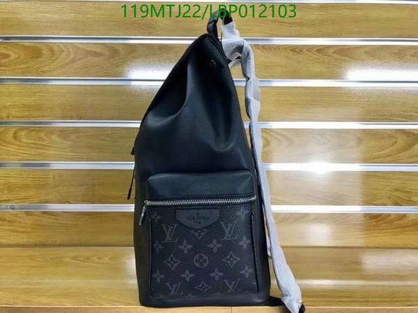 Louis Vuitton AAA+ Replica Discovery Taiga Black Eclipse Canvas Backpack LBP0121037654