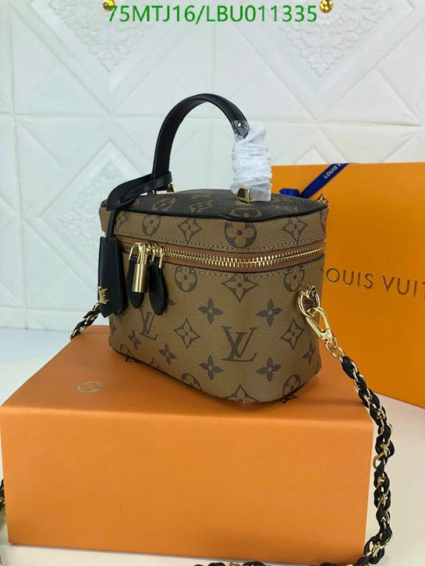 Louis Vuitton AAA+ Replica Double Zipper Padlock Chain Shoulder Strap Bag LBU0113355873