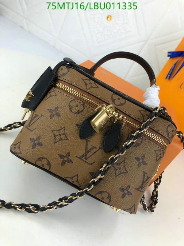 Louis Vuitton AAA+ Replica Double Zipper Padlock Chain Shoulder Strap Bag LBU0113355873