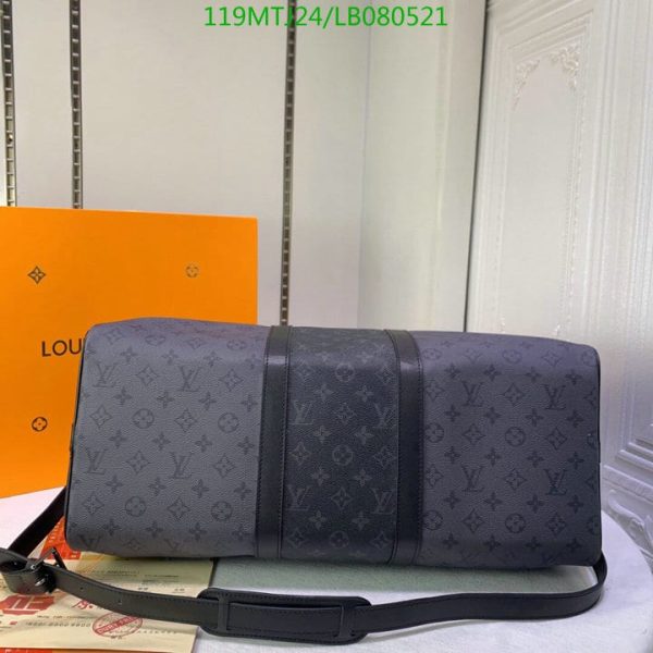 Louis Vuitton AAA+ Replica Eclipse Canvas Keepall Bandouliere Bag LB08052150138