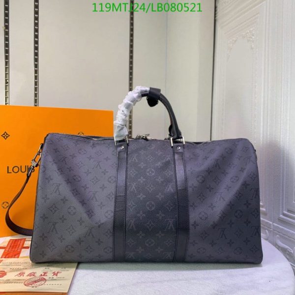 Louis Vuitton AAA+ Replica Eclipse Canvas Keepall Bandouliere Bag LB08052150138