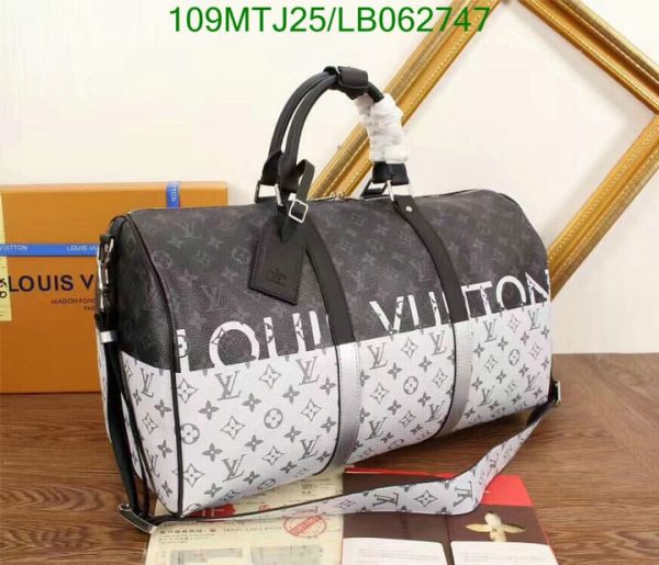 Louis Vuitton AAA+ Replica Elipse Silver Split Keepall LB06274757036