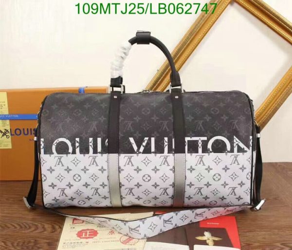 Louis Vuitton AAA+ Replica Elipse Silver Split Keepall LB06274757036