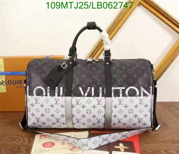 Louis Vuitton AAA+ Replica Elipse Silver Split Keepall LB06274757036