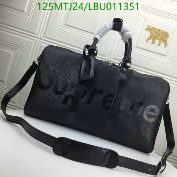 Louis Vuitton AAA+ Replica Epi KeepallBandoulière Bag LBU0113515076