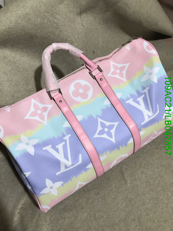 Louis Vuitton AAA+ Replica Escale Speedy Giant Flower Pastel Pink Bag LB04285751476