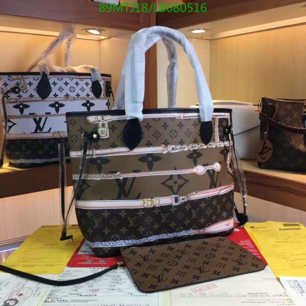 Louis Vuitton AAA+ Replica Giant Jungle Neverfull Ivoire with Pouch LB0805166432