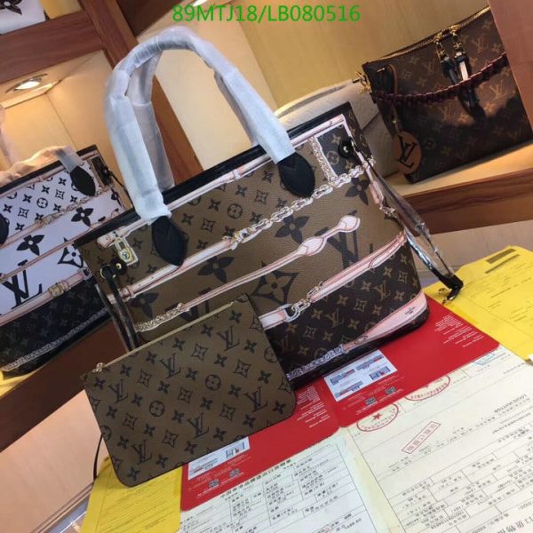 Louis Vuitton AAA+ Replica Giant Jungle Neverfull Ivoire with Pouch LB0805166432