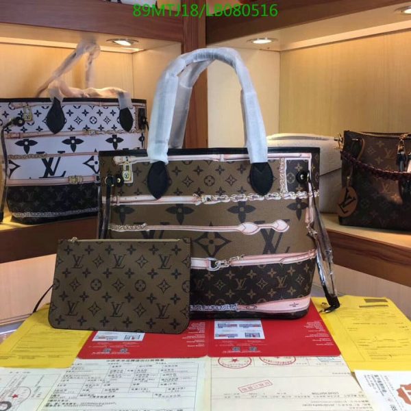 Louis Vuitton AAA+ Replica Giant Jungle Neverfull Ivoire with Pouch LB0805166432