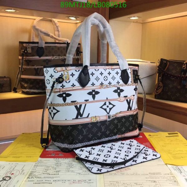 Louis Vuitton AAA+ Replica Giant Jungle Neverfull Ivoire with Pouch LB0805166432