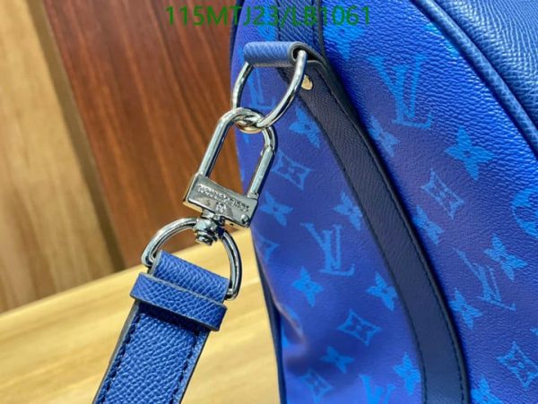 Louis Vuitton AAA+ Replica Grey Black Printed Duffie Bag LB10612654397