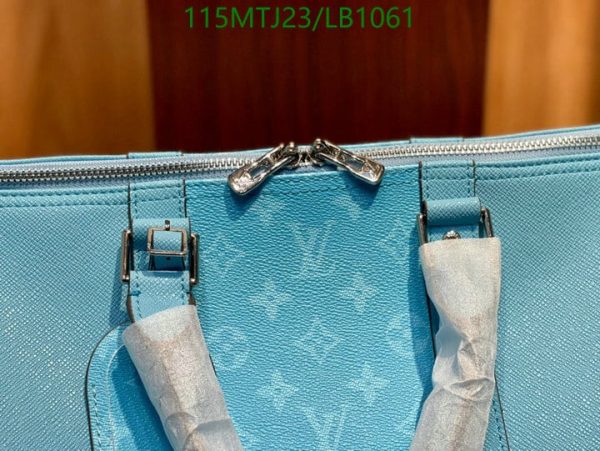 Louis Vuitton AAA+ Replica Grey Black Printed Duffie Bag LB10612654397