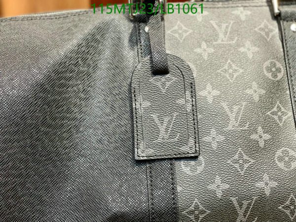 Louis Vuitton AAA+ Replica Grey Black Printed Duffie Bag LB10612654397