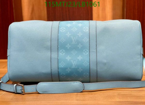 Louis Vuitton AAA+ Replica Grey Black Printed Duffie Bag LB10612654397