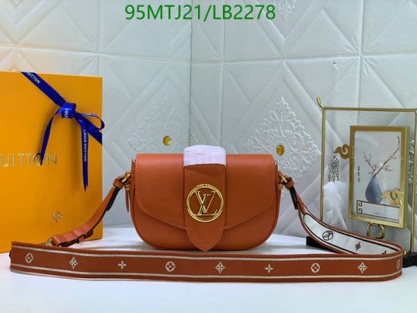 Louis Vuitton AAA+ Replica Handmade Leather Crossbody Pont Bag LB22785987836